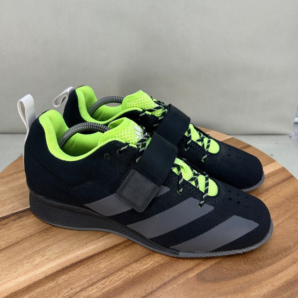 Adidas Adipower Weightlifting 2 Shoes Black Solar Yellow GZ2859 Mens Size 10
